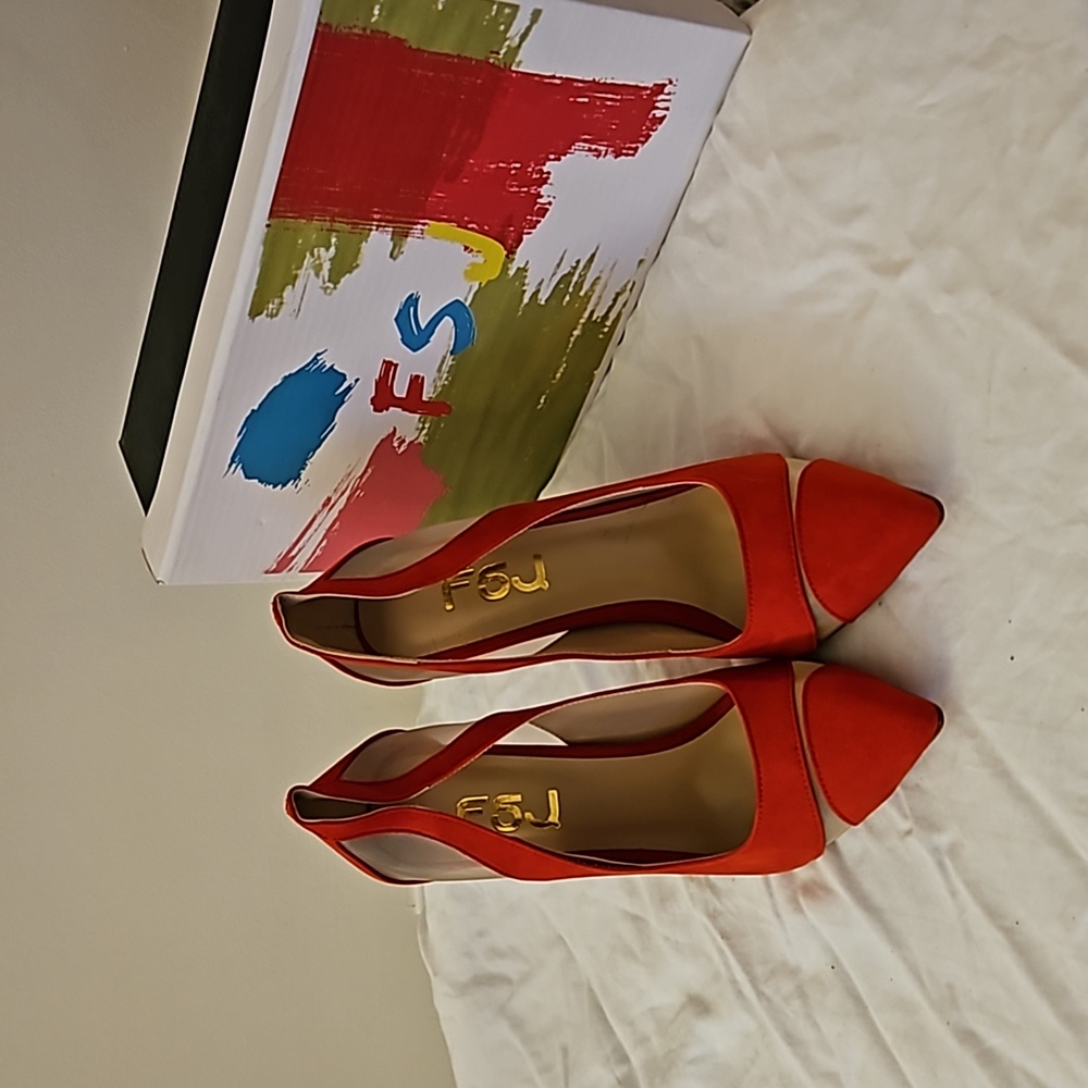 Red Suede FSJ Pumps 8.5